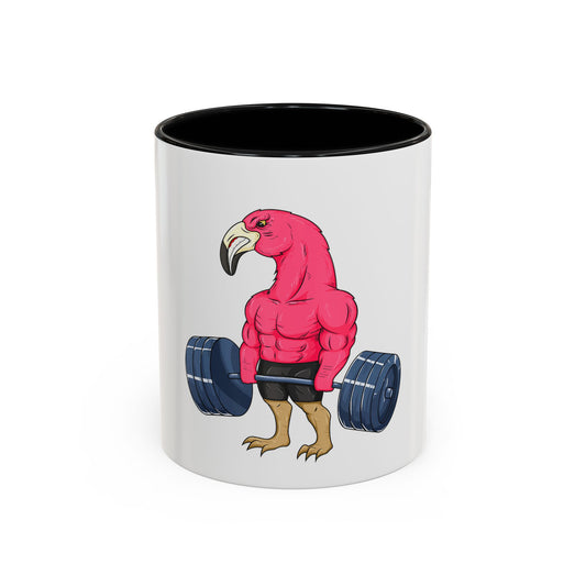 Fun Flamingo Weightlifting Coffee Mug - 11oz & 15oz